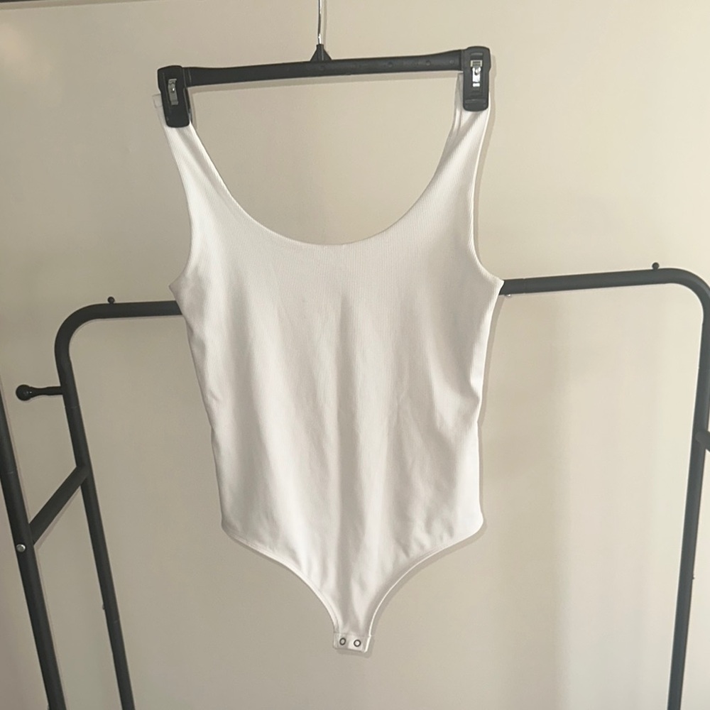 White Sleeveless Bodysuit